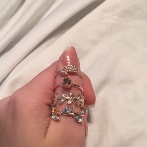 Rose gold ring set